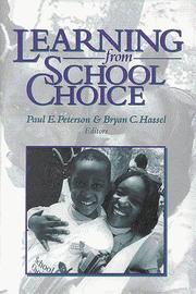 Cover of Learning from School Choice by Peterson, Paul E.