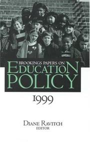 Cover of Brookings Papers on Education Policy, 1999 (Brookings Papers on Education Policy) by Diane Ravitch