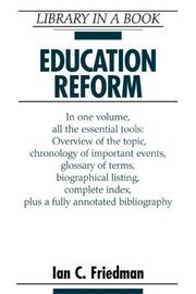 Cover of Education Reform by Ian C. Friedman