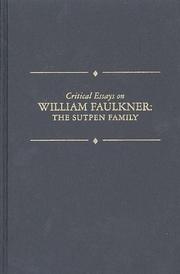 Front cover of Critical essays on William Faulkner by Arthur F. Kinney