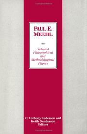 Cover of Selected philosophical and methodological papers by Paul E. Meehl