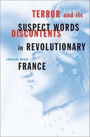 Front cover of Terror and its discontents by Caroline Weber