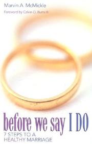 Cover of Before We Say I Do by Marvin A. McMickle