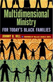 Front cover of Multidimensional ministry for today's Black family by Johnny Bernard Hill