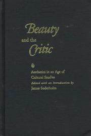 Cover of Beauty and the Critic by James Soderholm