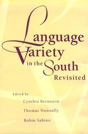 Front cover of Language Variety in the South Revisited by Robin Sabino