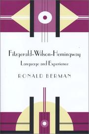 Cover of Fitzgerald-Wilson-Hemingway by Ronald Berman