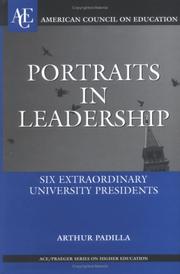 Front cover of Portraits in Leadership by Arthur Padilla