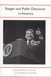Front cover of Reagan and public discourse in america by W. Barnett Pearce