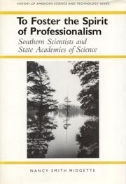 Front cover of To Foster the Spirit of Professionalism by Nancy Smith Midgette