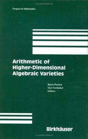 Front cover of Arithmetic of higher-dimensional algebraic varieties by Bjorn Poonen