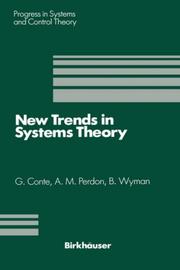 Front cover of New Trends in System Theory (Progress in Systems and Control Theory) by Giuseppe Conte