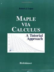 Cover of Maple via calculus by Robert J. Lopez