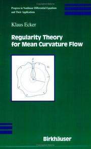Cover of Regularity Theory for Mean Curvature Flow by Klaus Ecker