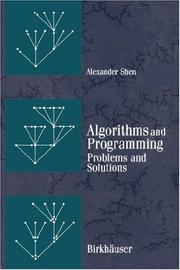 Cover of Algorithms and Programming by Alexander Shen