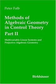 Cover of Methods of Algebraic Geometry in Control Theory by Peter Falb