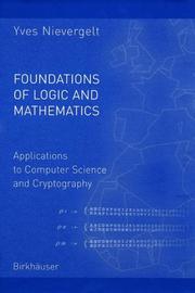 Front cover of Foundations of Logic and Mathematics by Yves Nievergelt