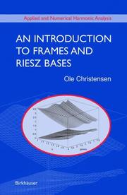 Cover of An introduction to frames and Riesz bases by Ole Christensen