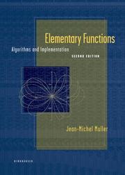 Cover of Elementary Functions by Jean-Michel Muller