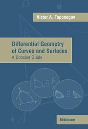 Front cover of Differential geometry of curves and surfaces by Victor Andreevich Toponogov