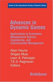 Cover of Advances in Dynamic Games by Alain Haurie