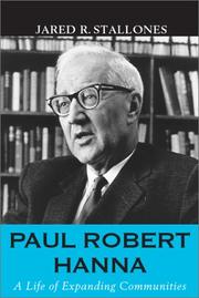 Front cover of Paul Robert Hanna by Jared R. Stallones