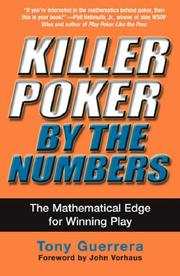 Front cover of Killer Poker By the Numbers by Tony Guerrera