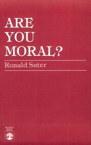 Front cover of Are you moral? by Ronald Suter