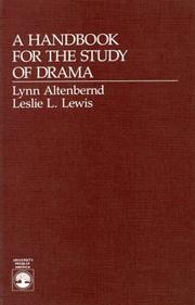 Cover of A handbook for the study of drama by Lynn Altenbernd