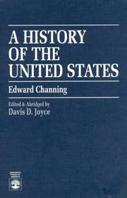 Cover of A history of the United States by Channing, Edward