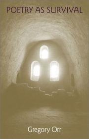 Front cover of Poetry as survival by Gregory Orr