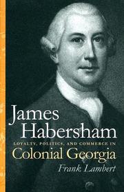 Cover of James Habersham by Frank Lambert