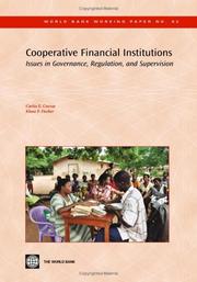 Cover of Cooperative financial institutions by Carlos E. Cuevas