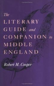 Front cover of The literary guide and companion to Middle England by Robert M. Cooper