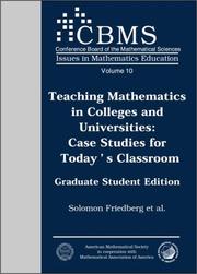 Front cover of Teaching mathematics in colleges and universities by Solomon Friedberg