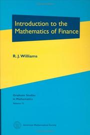 Front cover of Introduction to the mathematics of finance by Williams, R. J.