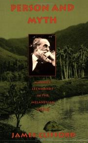 Front cover of Person and myth by James Clifford