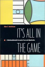 Cover of It's all in the game by Allan C. Hutchinson