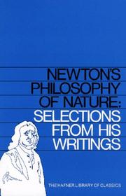 Front cover of Newton's philosophy of nature by John Conduitt