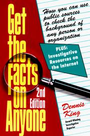 Front cover of Get the facts on anyone by Dennis King