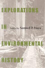Front cover of Explorations in environmental history by Samuel P. Hays
