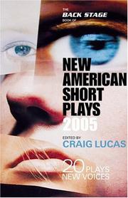 Front cover of The Back Stage Book of New American Short Plays 2004 by Craig Lucas