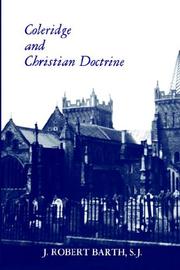Front cover of Coleridge and Christian doctrine by J. Robert Barth