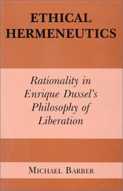 Cover of Ethical hermeneutics by Michael D. Barber