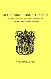 Front cover of After Nine Hundred Years by Yves Congars