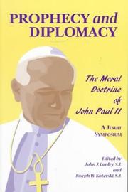 Front cover of Prophecy and diplomacy by Joseph W. Koterski
