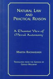 Front cover of Natural Law and Practical Reason by Martin Rhonheimer
