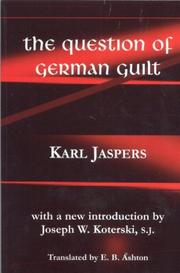 Cover of Schuldfrage by Karl Jaspers