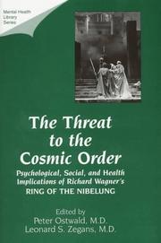 Cover of The threat to the cosmic order by Peter F. Ostwald