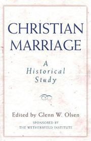 Front cover of Christian marriage by Glenn W. Olsen